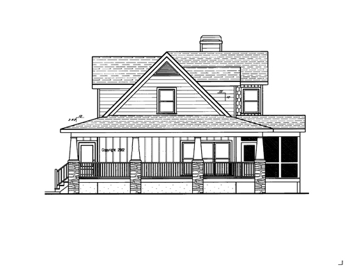 Right Elevation image of PEARSON House Plan